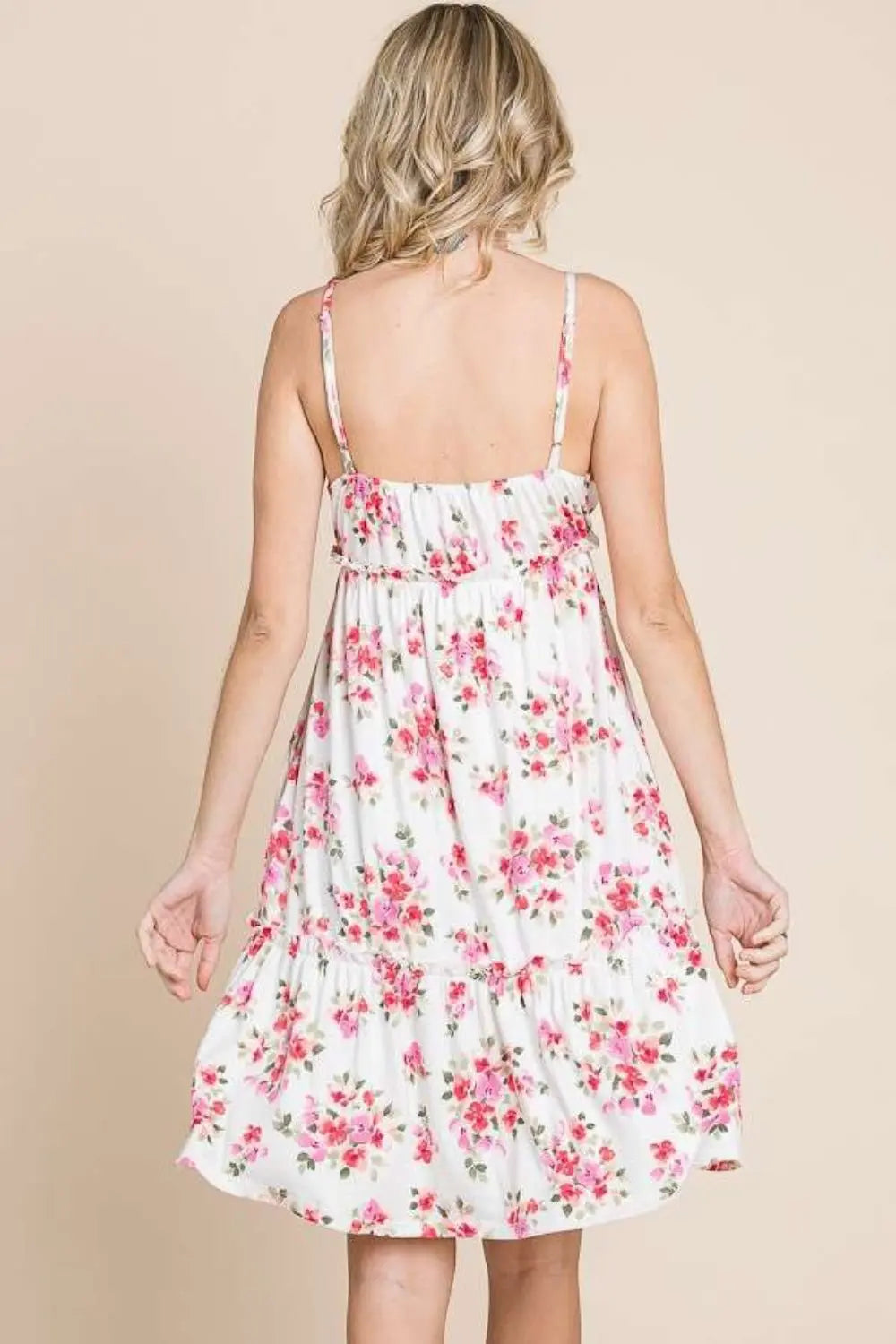 Floral Frill Cami Dress Dresses Trendsi   