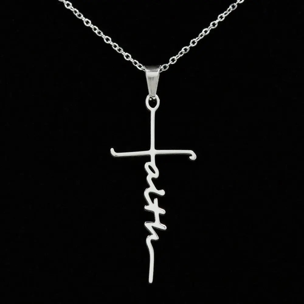 Faith Cross Necklace Necklaces Gold Charlie   