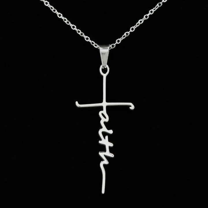 Faith Cross Necklace Necklaces Gold Charlie   