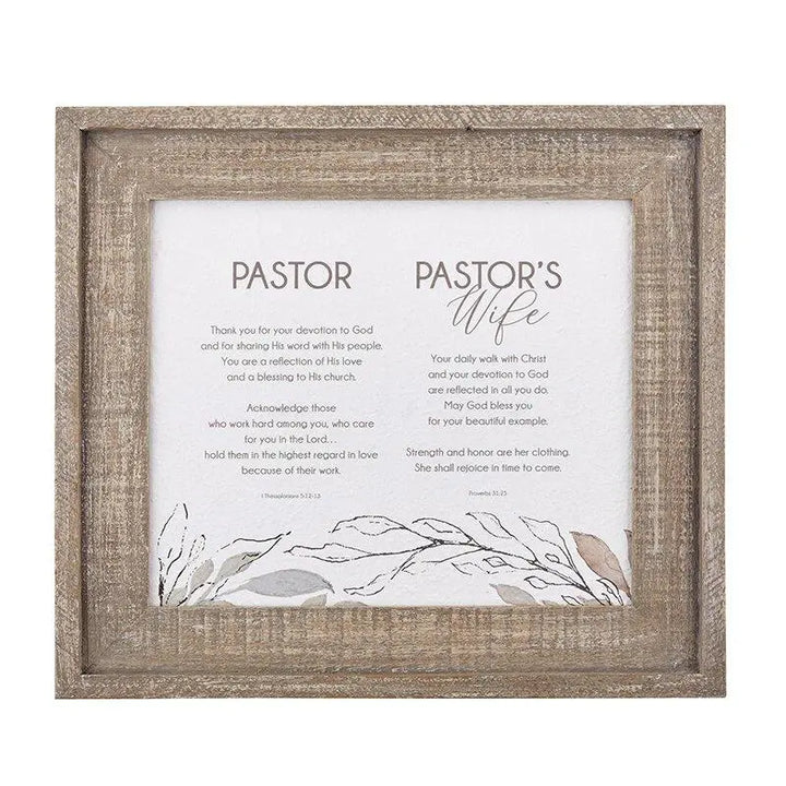 Framed Wall Art for Pastor, Pastor's Wife, Faithful Servant Home Decor & Gifts Faithworks Pastor & Pastor's Wife  