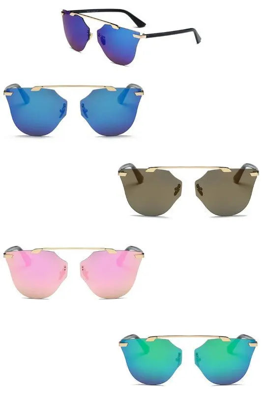 Women Round Cat Eye Fashion Sunglasses Sunglasses Cramilo Eyewear   