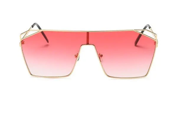 Square Oversize Tinted Fashion Sunglasses Sunglasses Cramilo Eyewear Pink One Size 