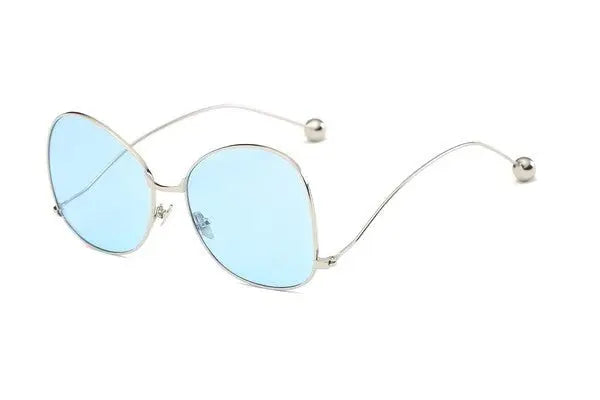 Women Oversized Fashion Sunglasses Sunglasses Cramilo Eyewear Light Blue One Size 