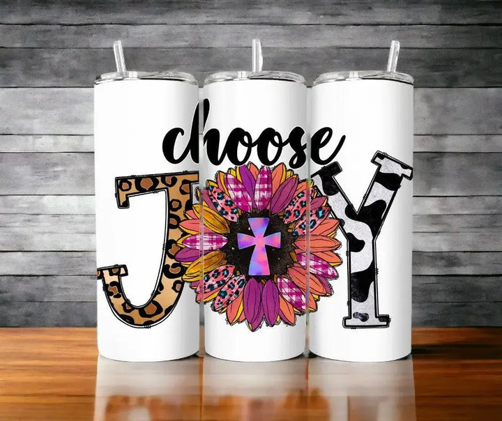 Faith-Based Tumblers Tumblers Kimz Cove 20oz. Skinny Tumbler Choose Joy 