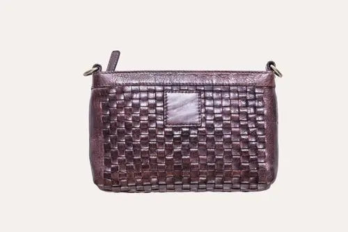 Weaved Crossbody Purse Purses Pink Lucy Brown  