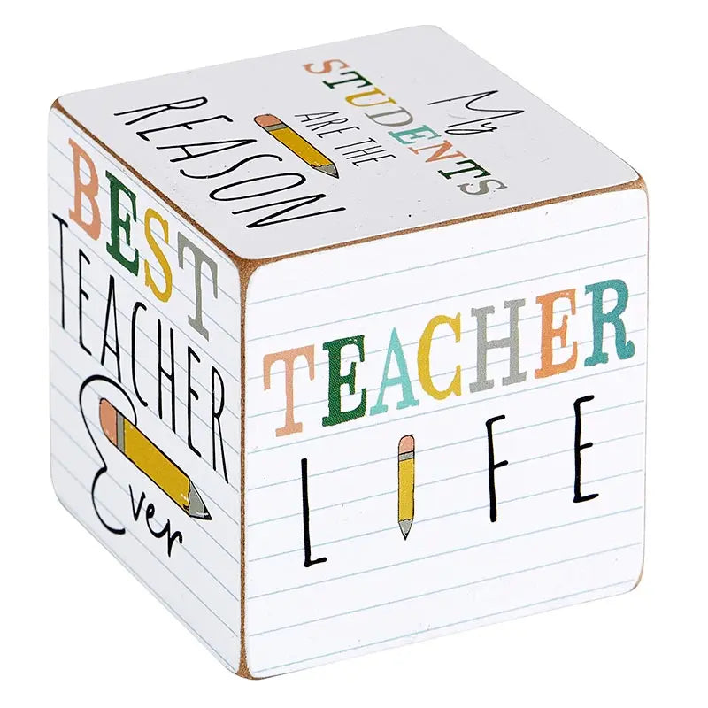 Teacher Life Quote Cube Home Decor & Gifts Faithworks   