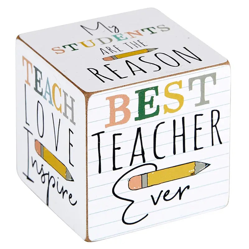 Teacher Life Quote Cube Home Decor & Gifts Faithworks   