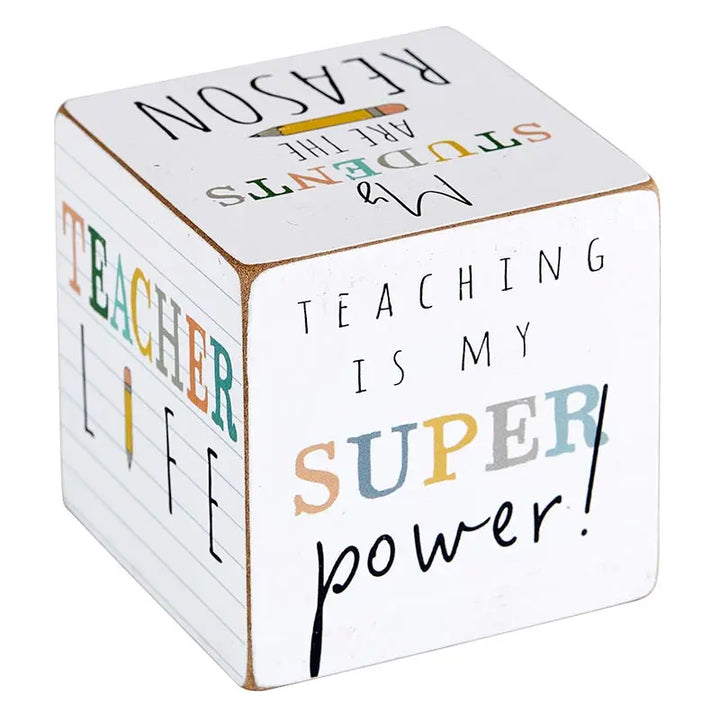 Teacher Life Quote Cube Home Decor & Gifts Faithworks   