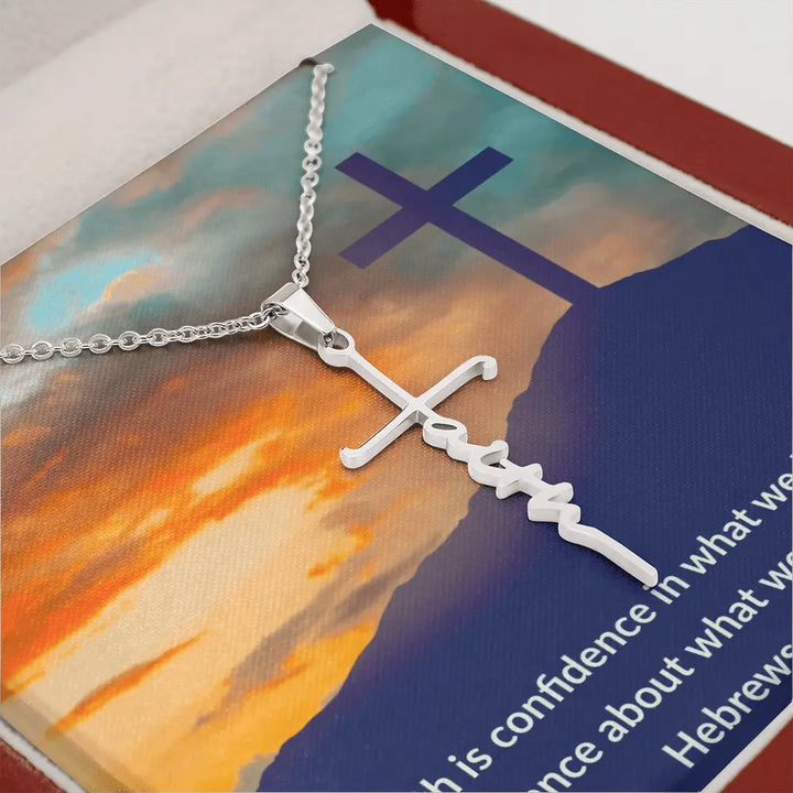 Faith Cross Necklace Necklaces Gold Charlie   